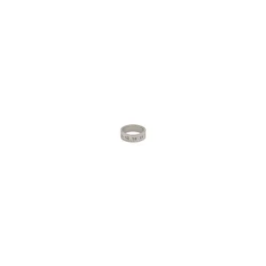 Engraved Numbers Band Ring in Silver