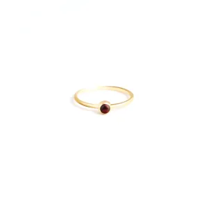 January Garnet Mano Birthstone Ring