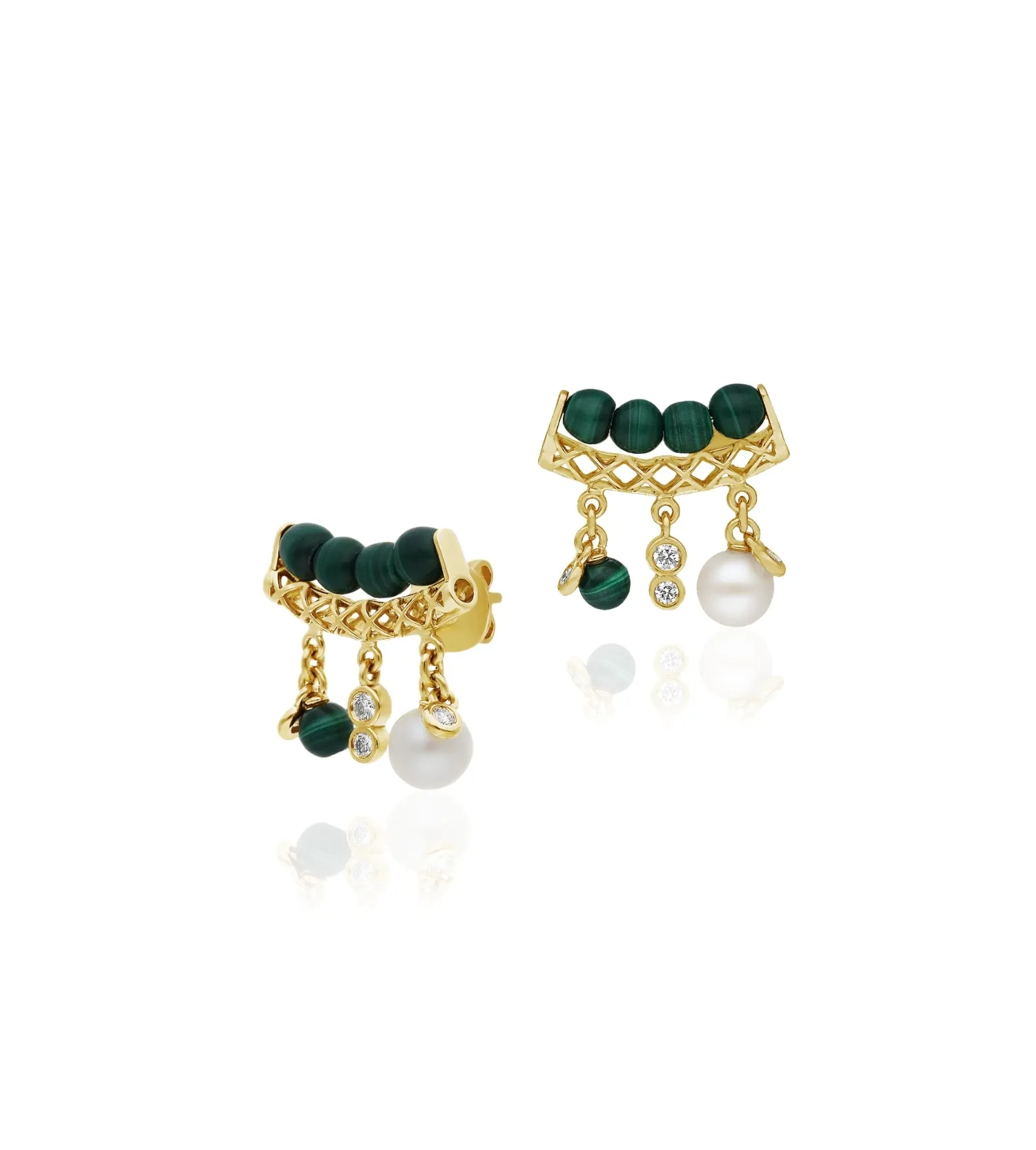 Mira malachite earrings