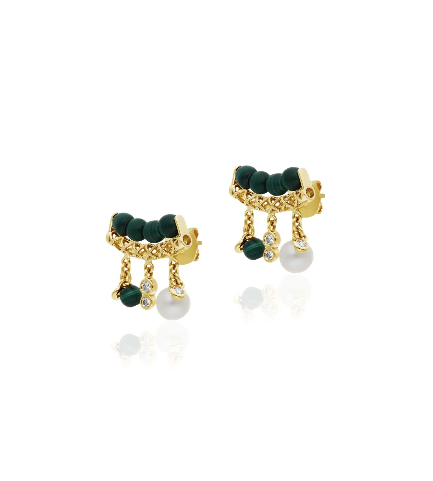 Mira malachite earrings