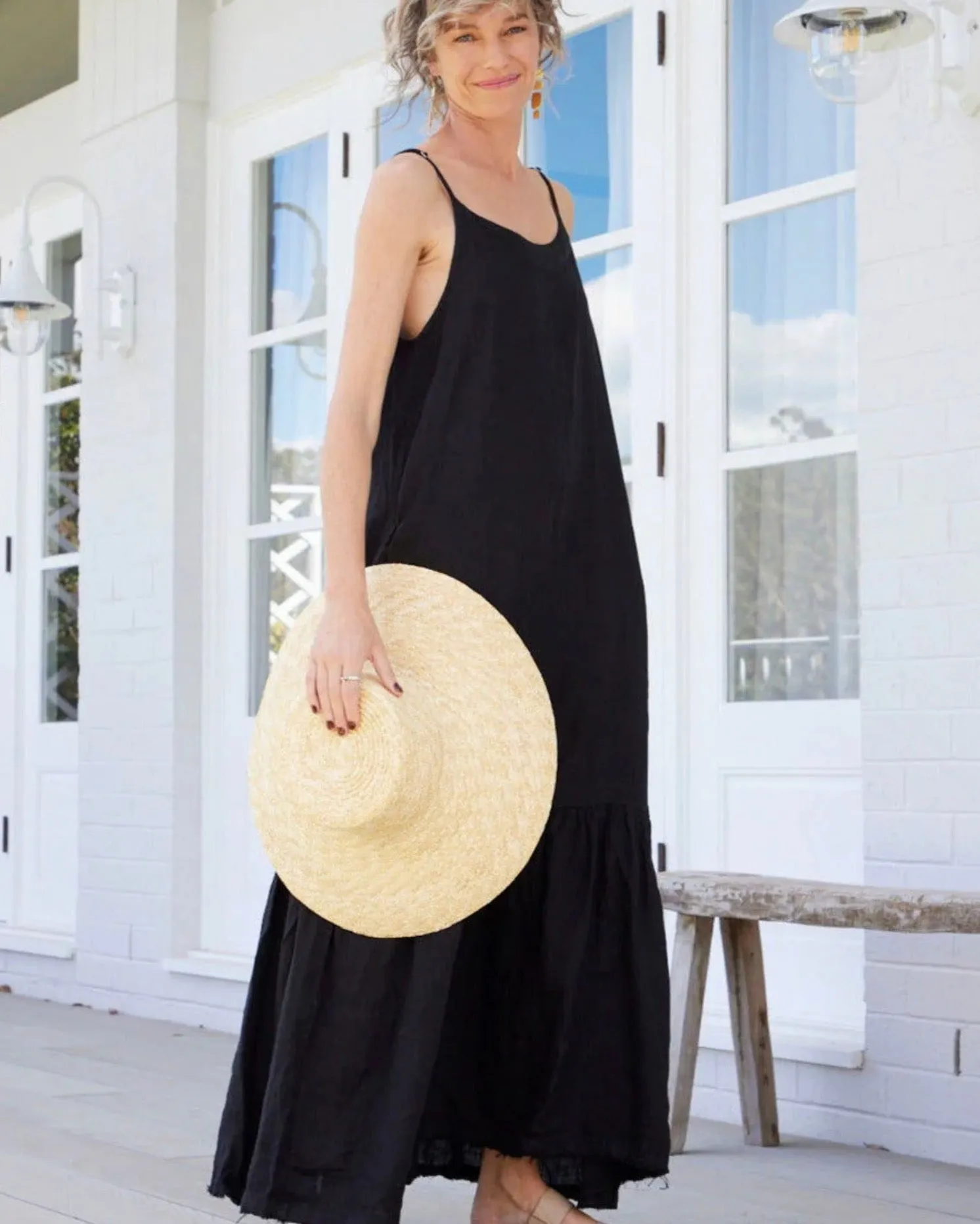 Montaigne Jolie Linen Maxi Dress