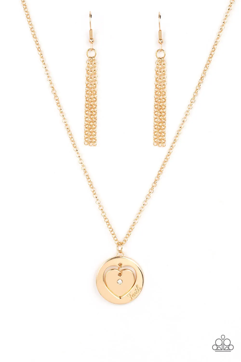 Necklaces Heart Full of Faith - Gold N2317