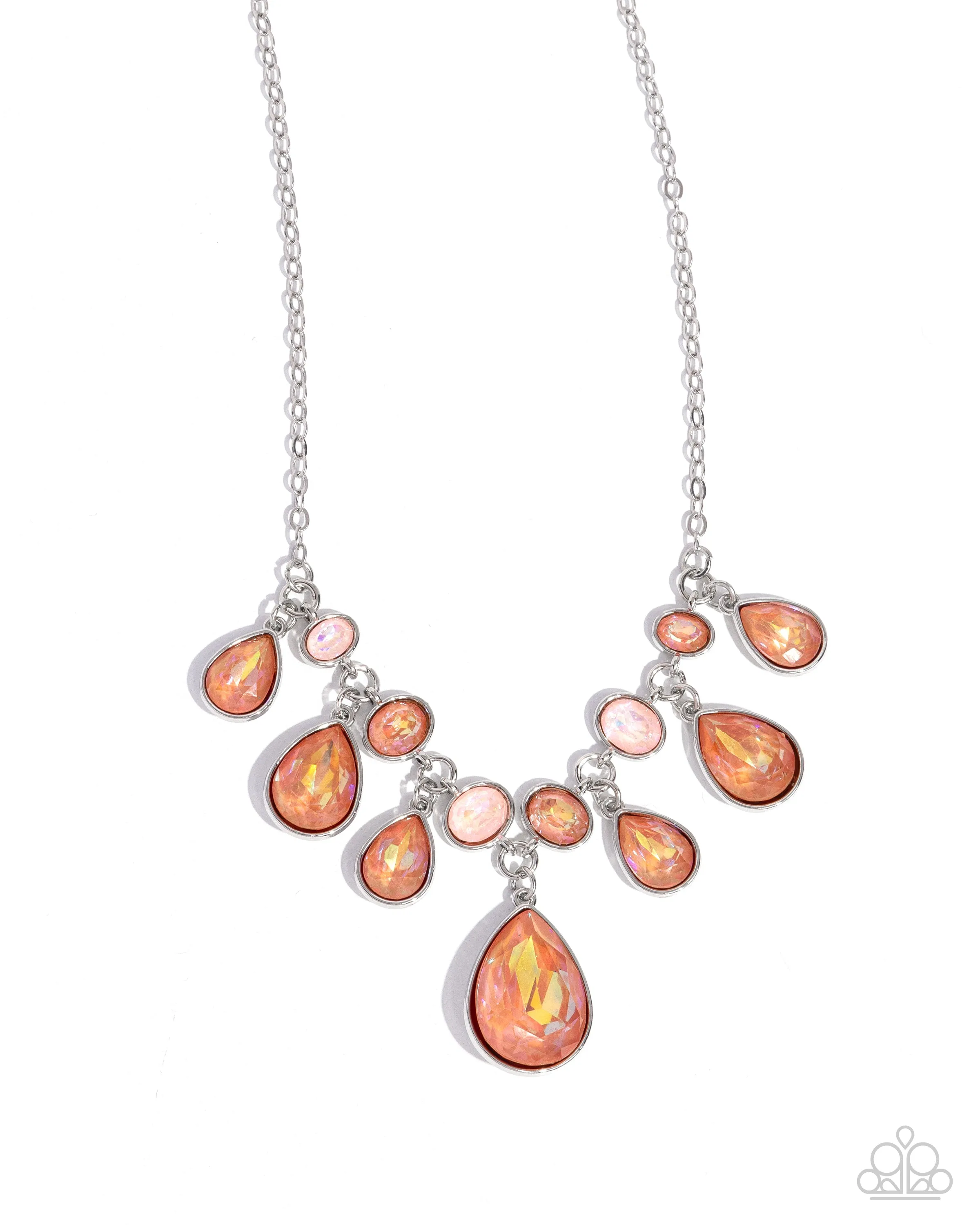 Necklaces Talented Teardrops - Orange