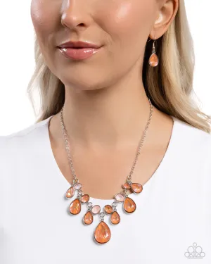 Necklaces Talented Teardrops - Orange