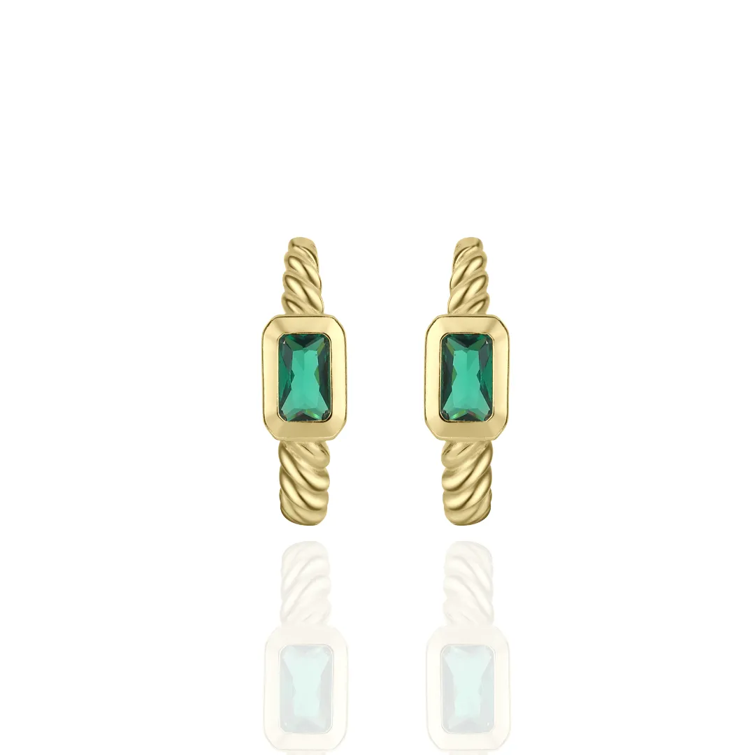 Novella Green Earrings