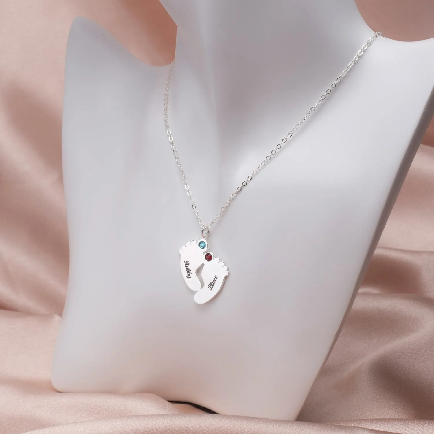 Personalized Footprint Necklace