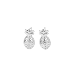 *Pineapple Earrings, Silver