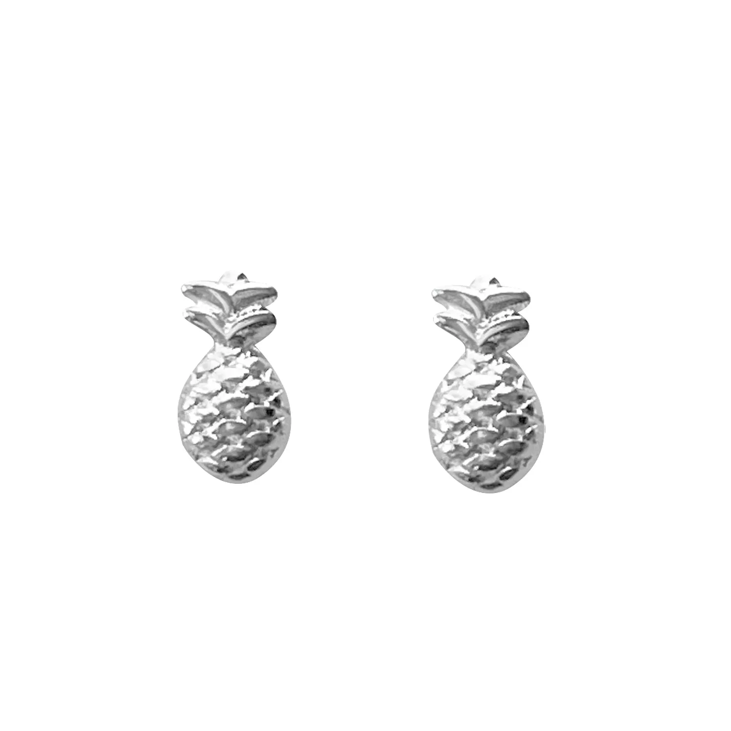 *Pineapple Earrings, Silver