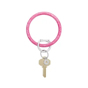 Pink Topaz Resin Oventure Key Ring