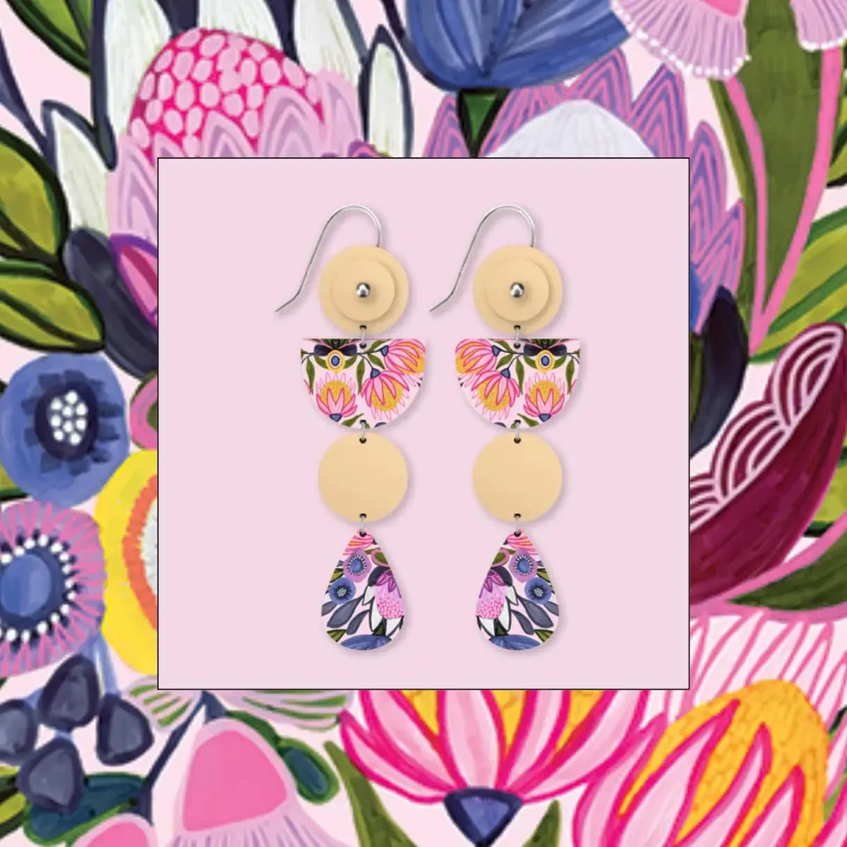 Protea Magnifica Modern Chandelier Drop Earrings