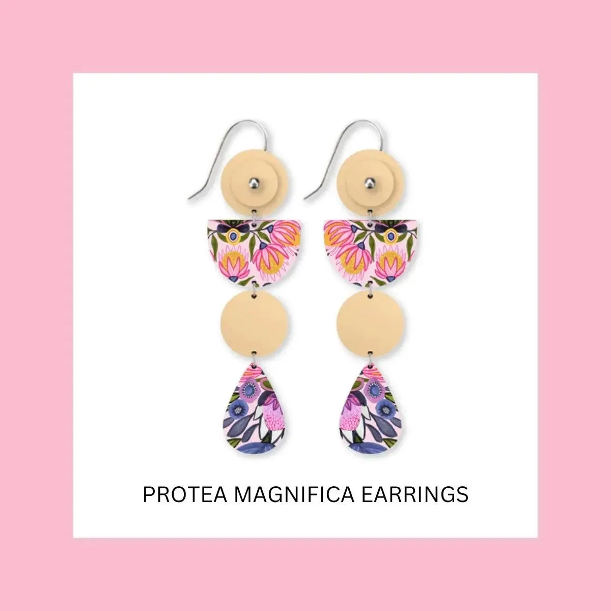 Protea Magnifica Modern Chandelier Drop Earrings