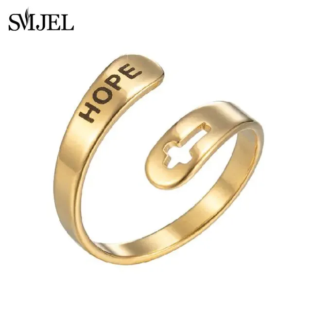 Punk Engraved Letter Ring