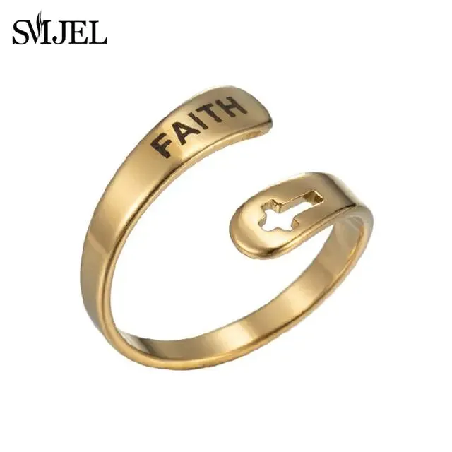 Punk Engraved Letter Ring