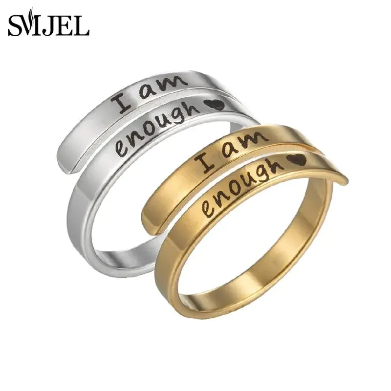 Punk Engraved Letter Ring