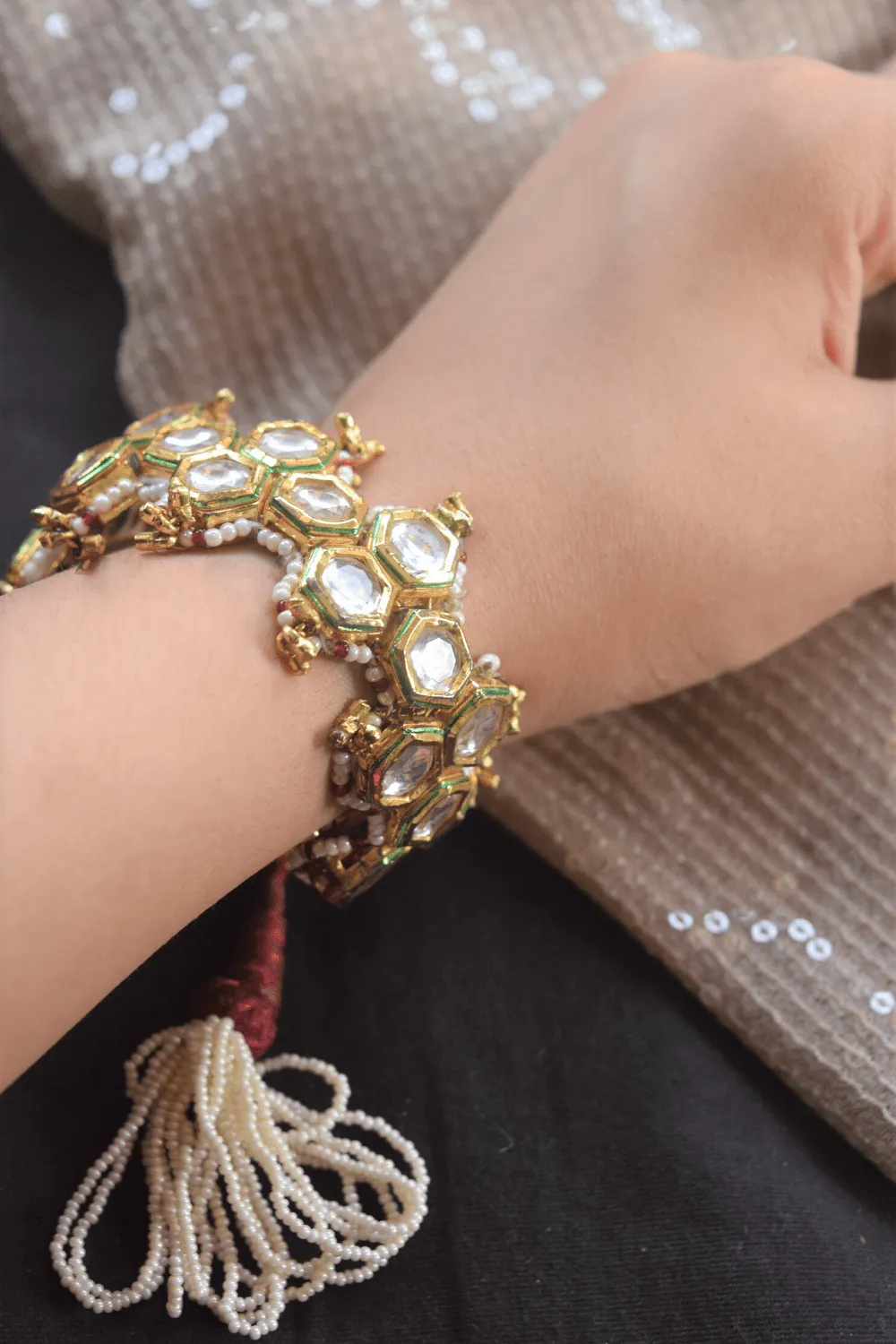 Red Honeycomb Pochi Bracelet