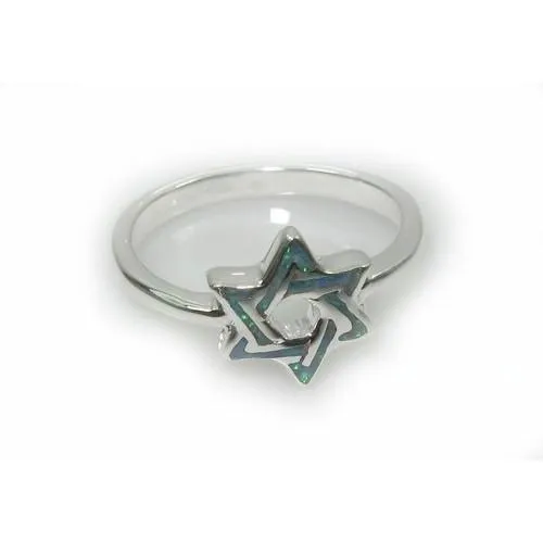 Ring - Star Of David Opal Stone Ring