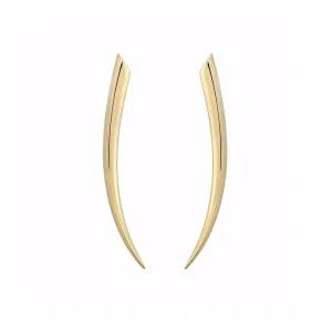 Sabre Fine Medium Earrings - 18ct Yellow Gold