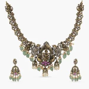 Sarvani Laxmi Temple Necklace Set