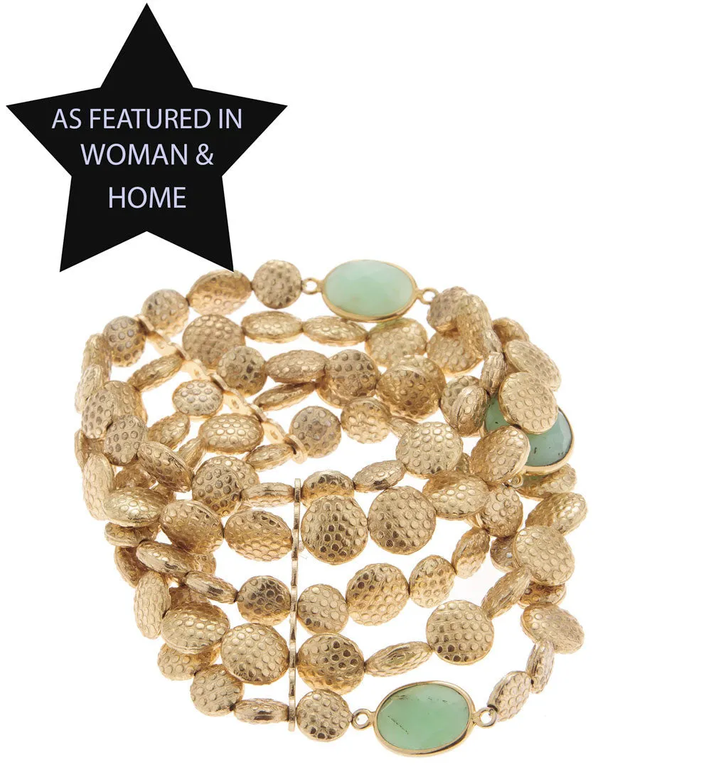 Semi-Precious Gold Plated Bracelet