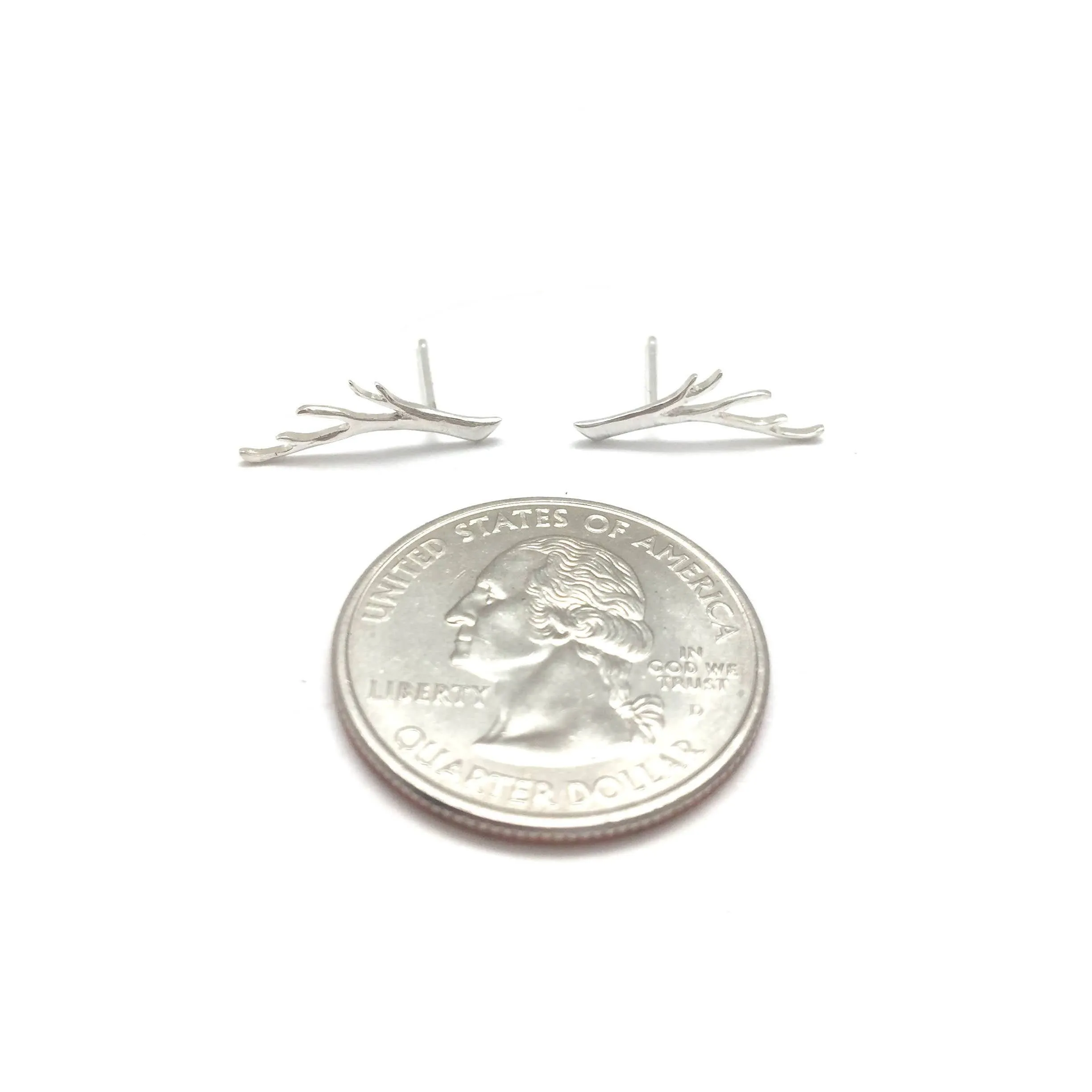 Silver Branch Studs