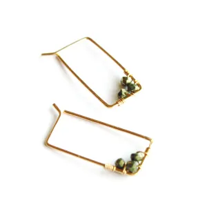 Small Adorned Rectangle Hoops