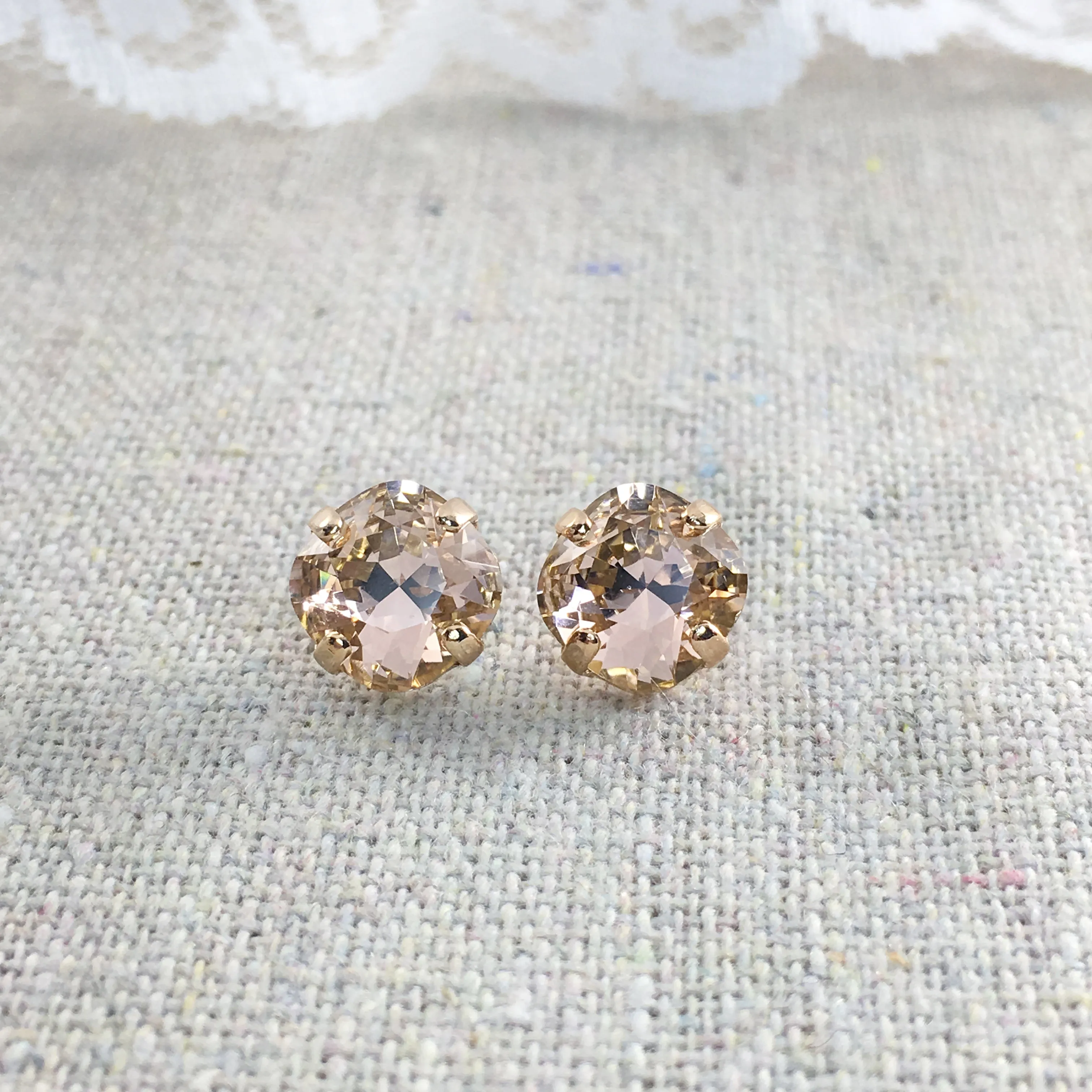 Small Cushion Post Earrings