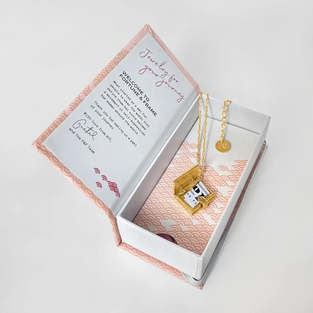 Stardust Book Locket (Blush) - Gold