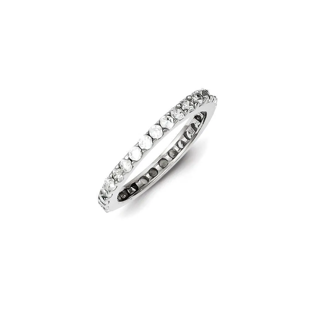 Sterling Silver Cubic Zirconia Anniversary Ring