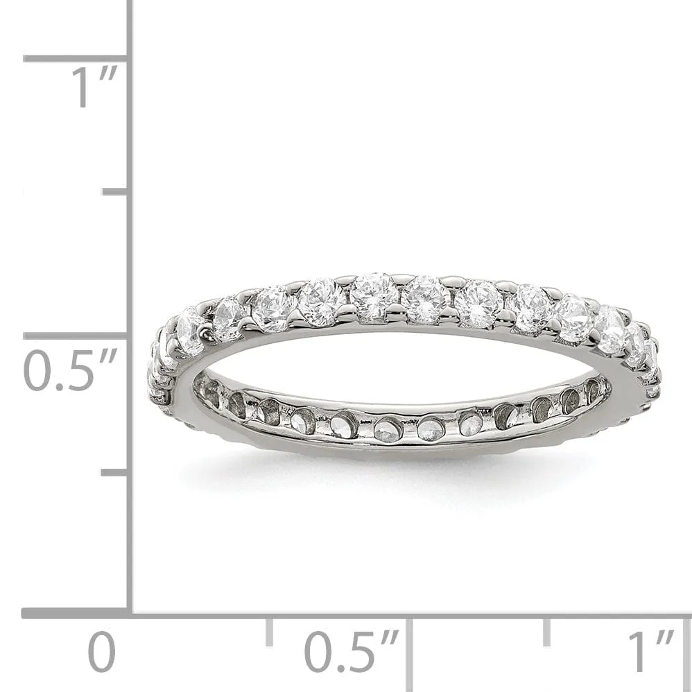 Sterling Silver Cubic Zirconia Anniversary Ring