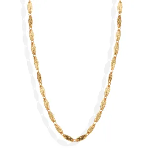 Textured Link Long Chain Necklace