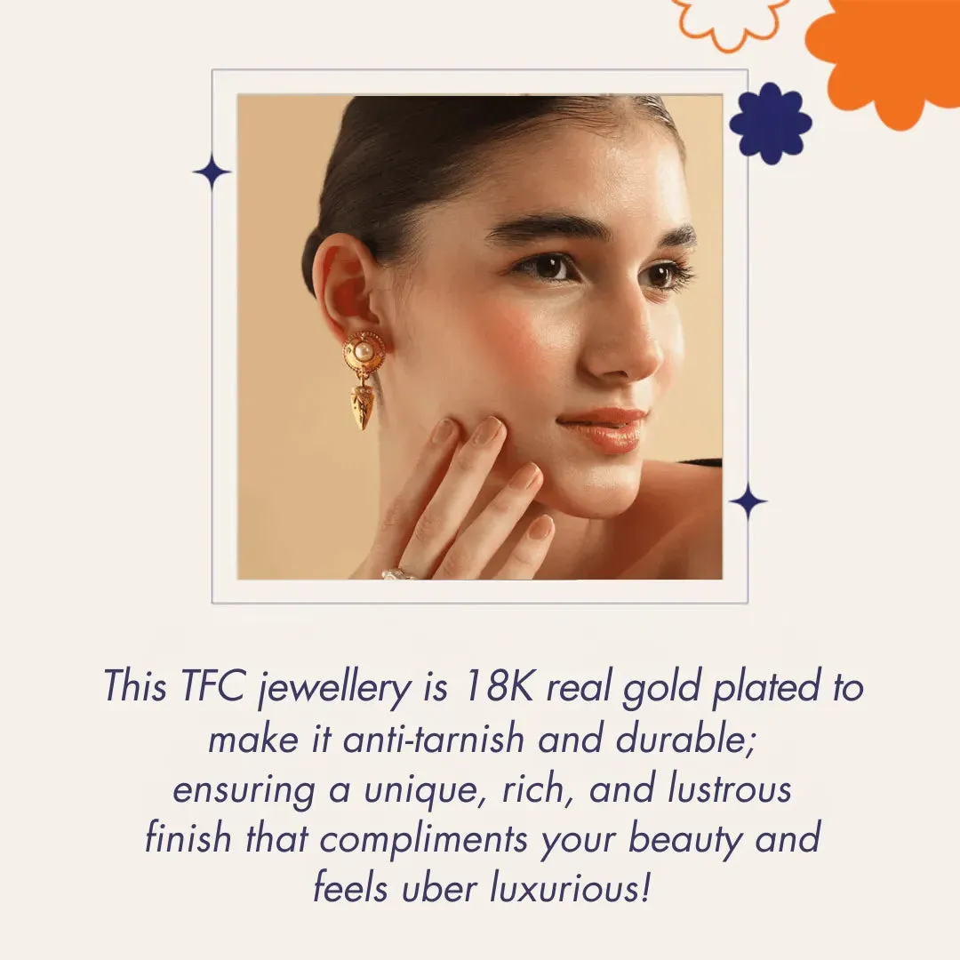 TFC Squeezy Foil Gold Plated Hoop Earrings