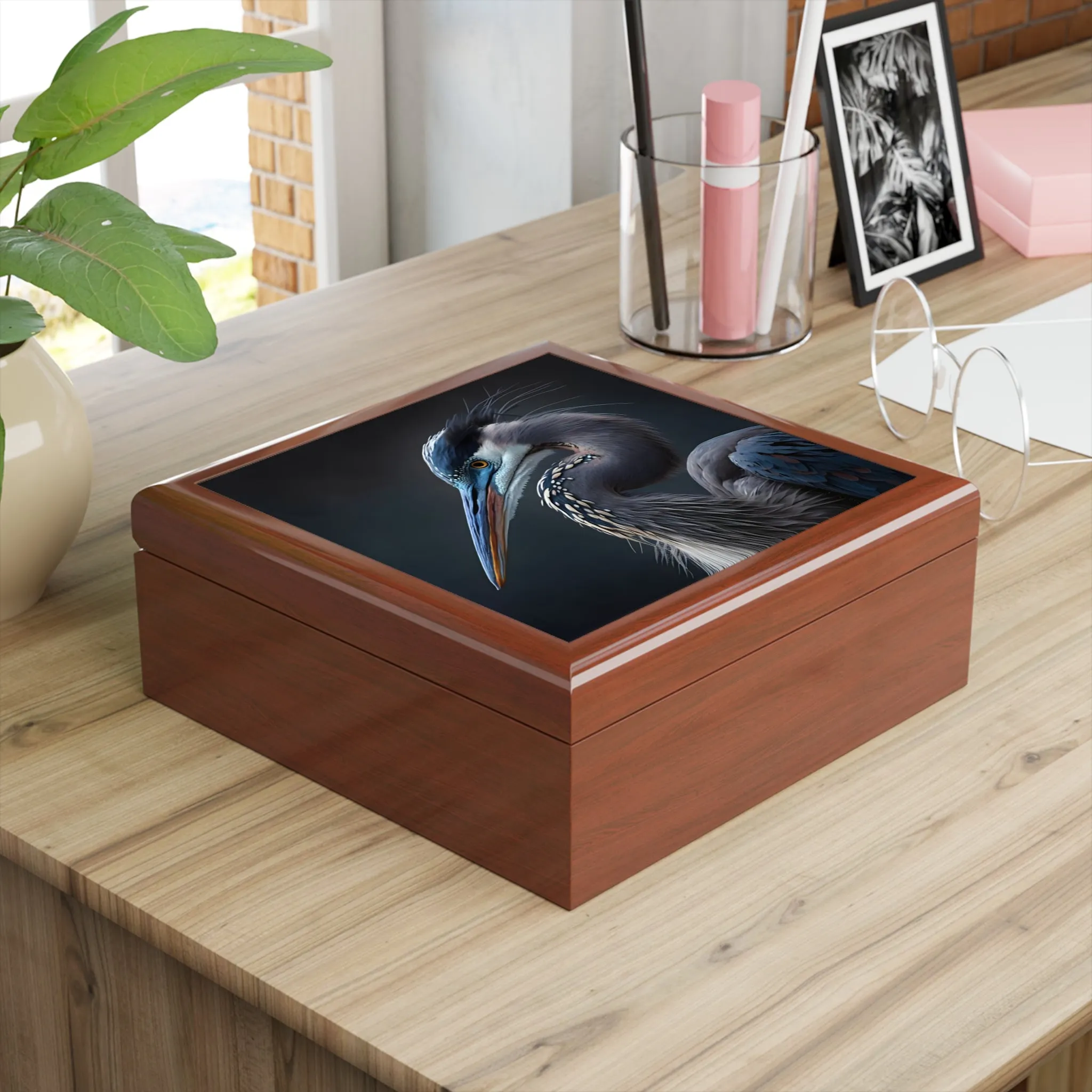 The Great Blue Heron Artwork Gift and Jewelry Box