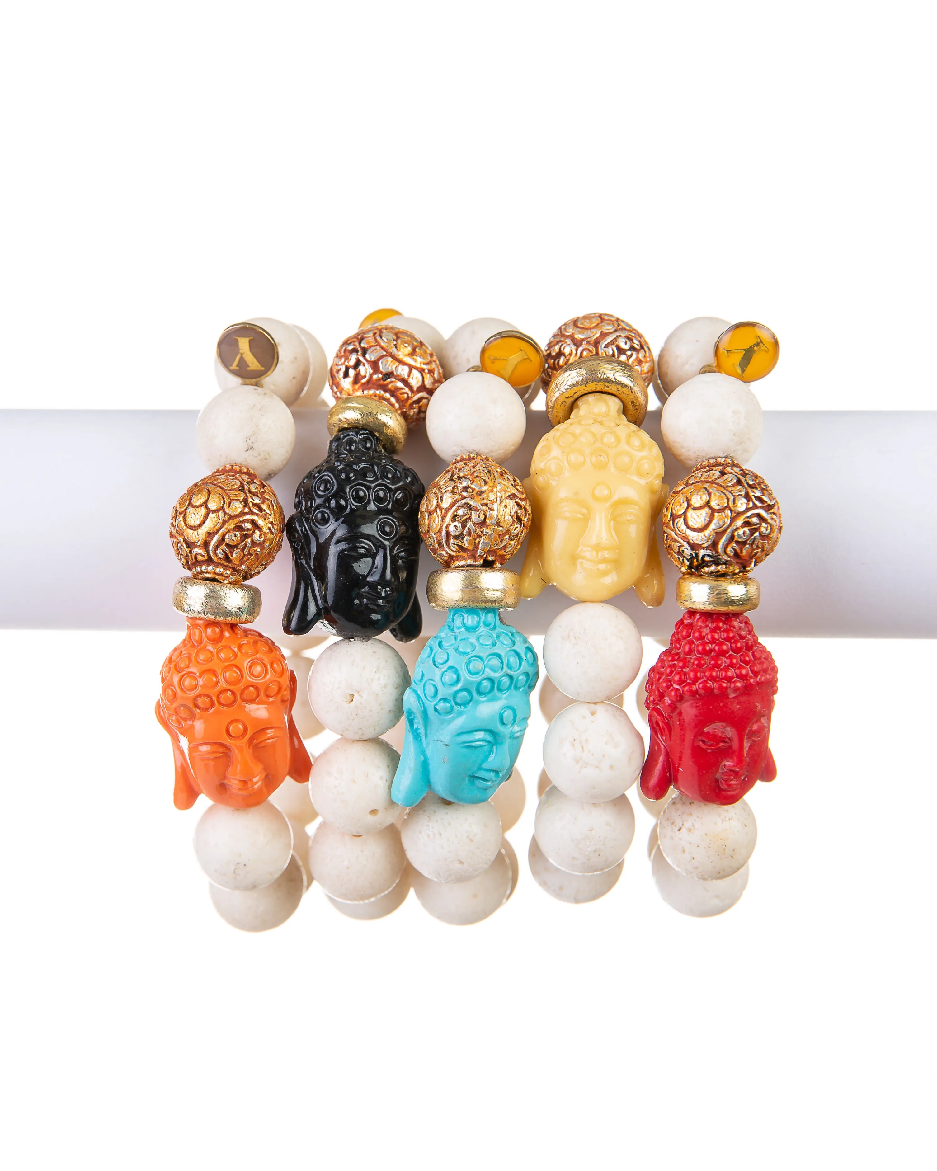 The Peace Bracelet (White Lava Buddha Bracelet)