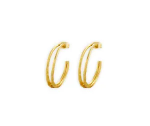 Truscan Artisan Gold Hoop Earrings