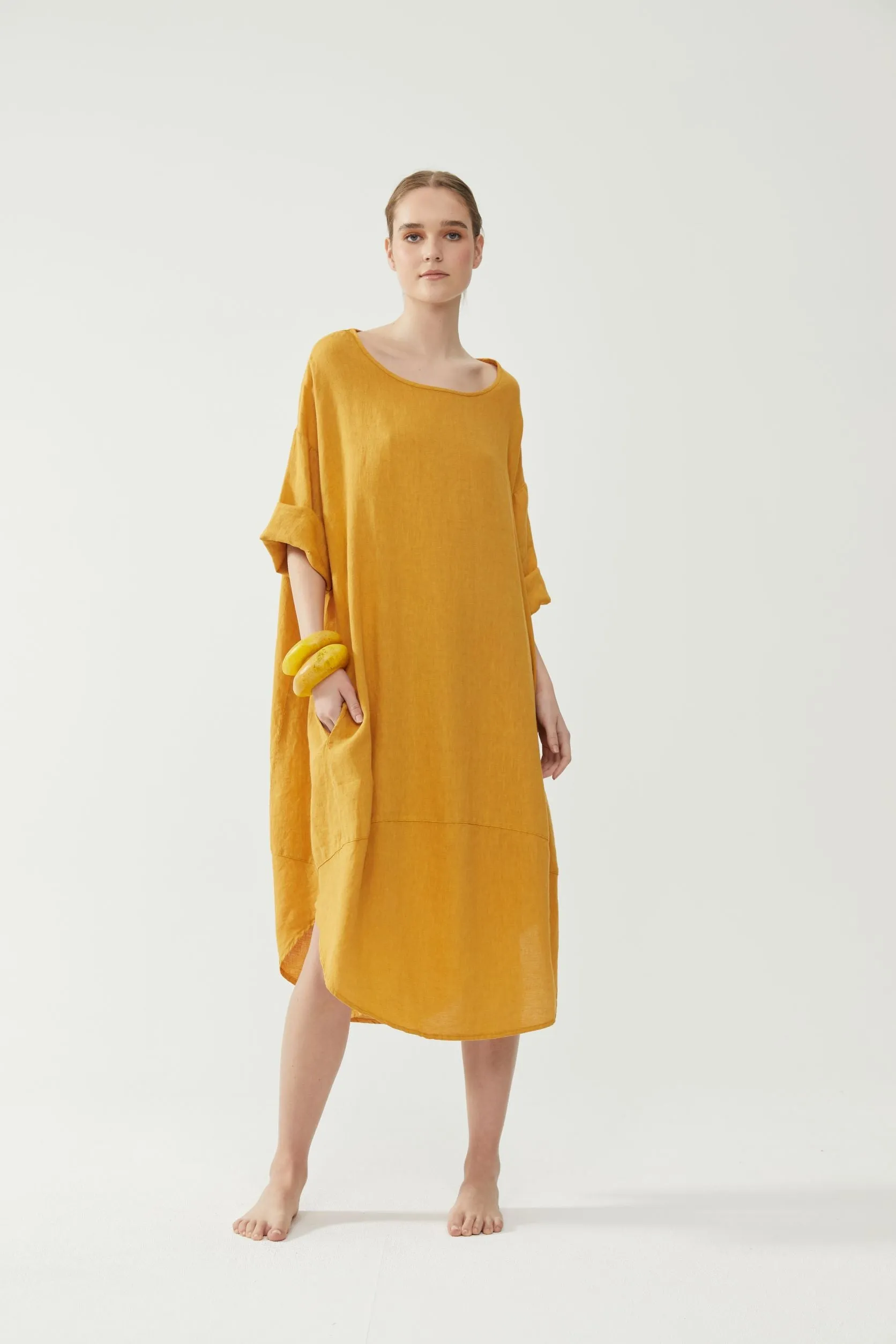 Tulip Dress Mustard