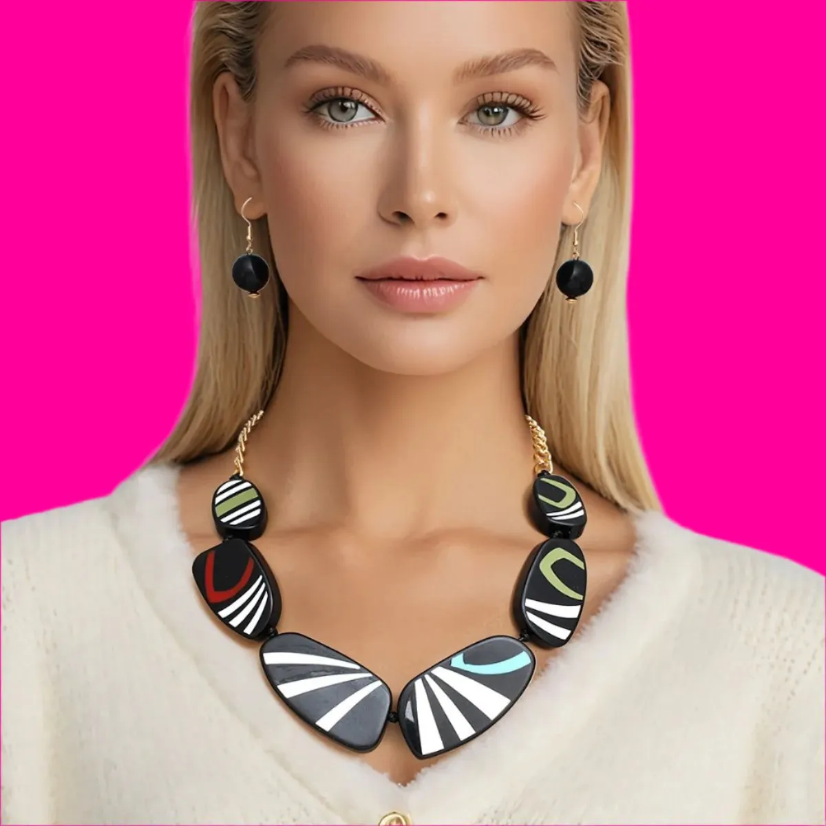 Vibrant Statement Necklace Set - Elevate Your Style