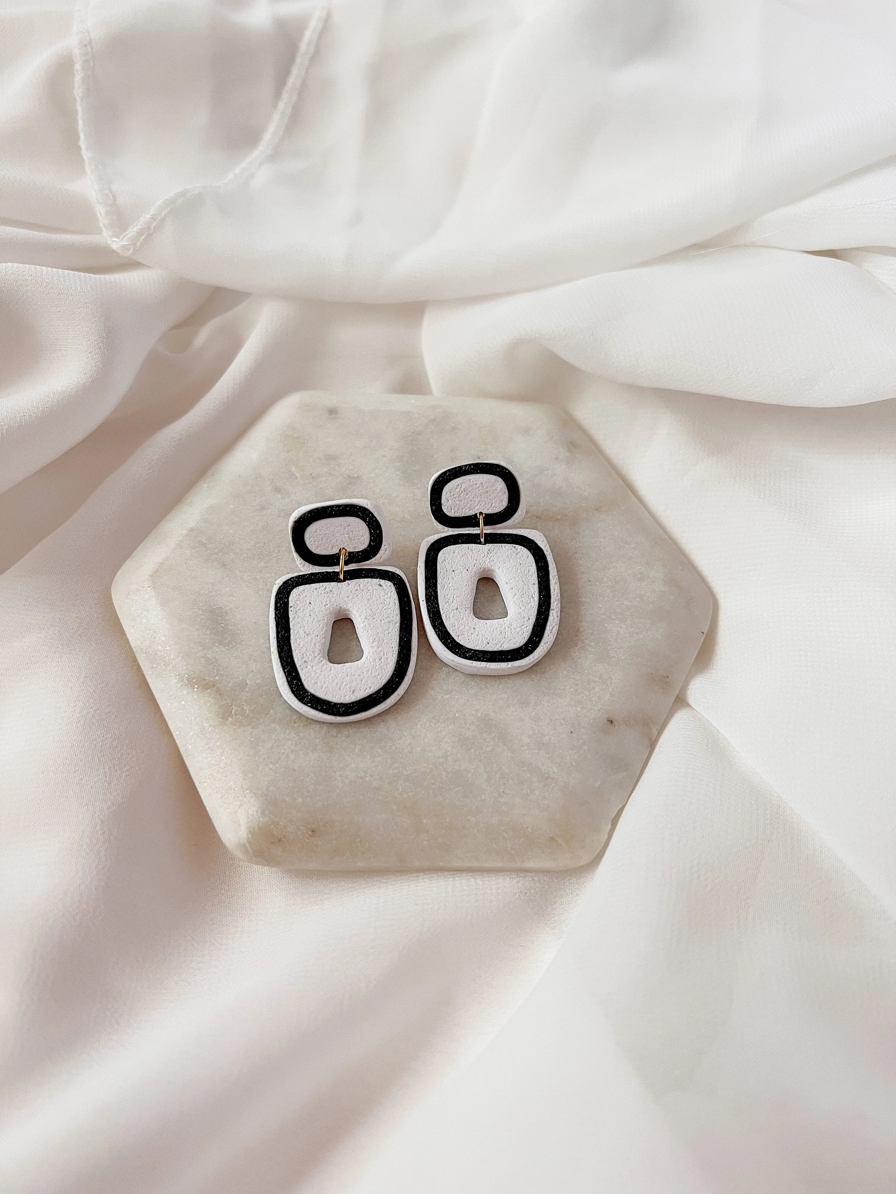 Walk the Line |  Polymer Clay Earrings