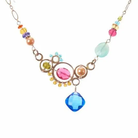 Zoe Colorful Statement Bubble Necklace